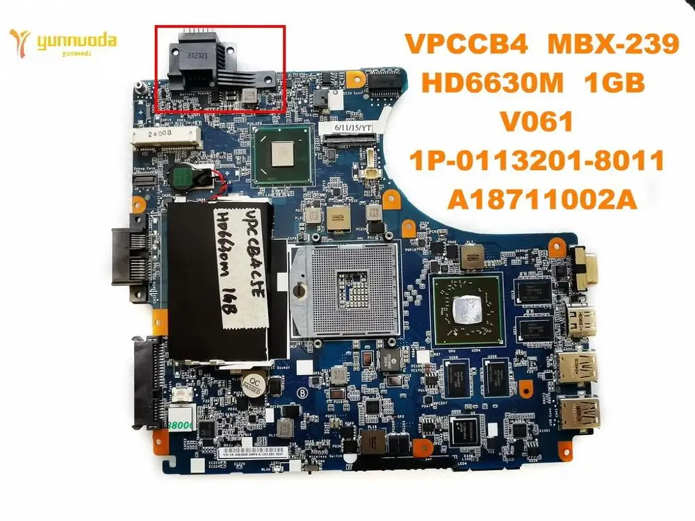 Оригинальная материнская плата для ноутбука SONY MBX-239 дюйма HD6630M 1 ГБ V061 1P-0113201-8011