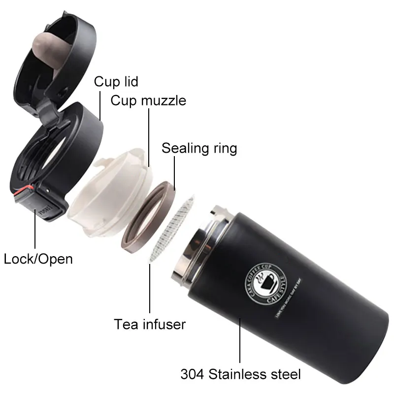 Термокружка Из Нержавеющей Стали с фильтром 380 мл|Вакуумные фляги и термосы| |