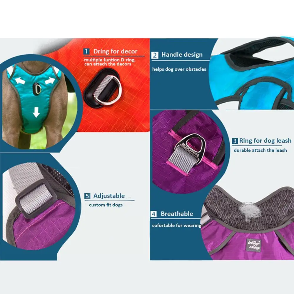 Сумка для собак со съемным жилетом и ремнем 12л сумка средних больших Для