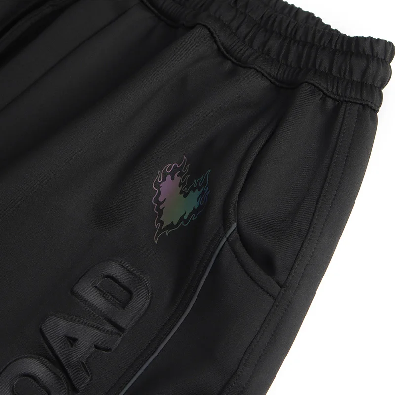 

Summer men's casual sports shorts men's basketball running workout shorts loose Street basic shorts reflective luminous graphics