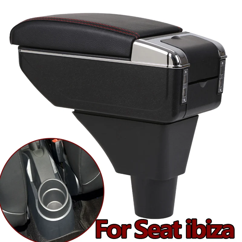 Для Seat Ibiza подлокотник коробка для хранения содержимого центрального магазина