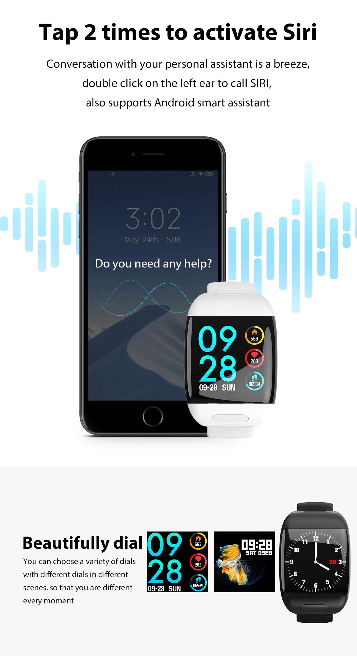 G36 TWS Смарт часы беспроводные наушники Bluetooth спортивные гарнитура для Iphone Xiaomi Samsung