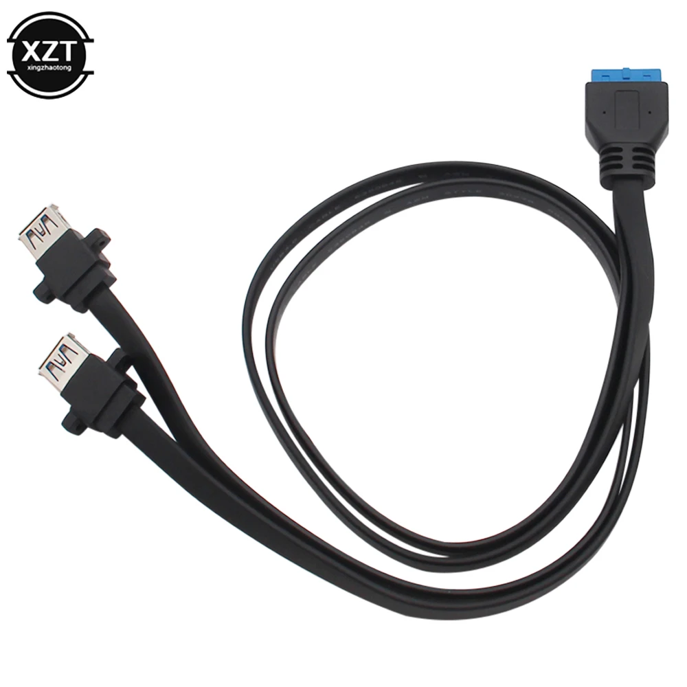 2 порта двойной USB 3 0 Type A Female на 20 Pin Header адаптер материнской платы кабель два USB-A