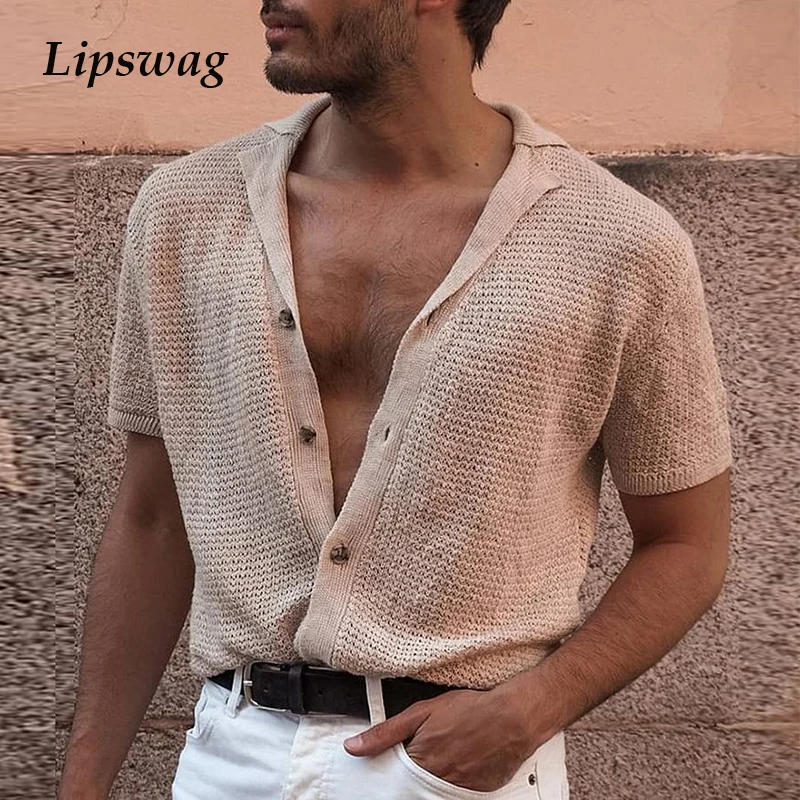 Мужской трикотажный свитер цвета хаки повседневный однотонный джемпер с