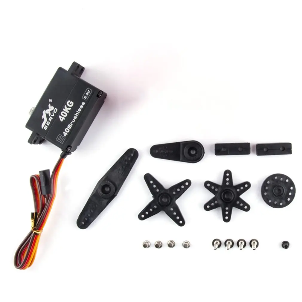 

JX B40 40Kg 8.4V Low Profile High Torque Digital Metal Gear HV Brushless RC Servo For 1/8 1/10 RC Car Model Parts