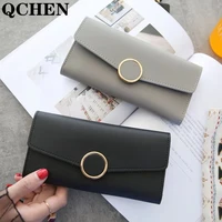 wallet women long crown round leather short wallet ladies purse female love money small bag triangle fight zipper coin purse 617