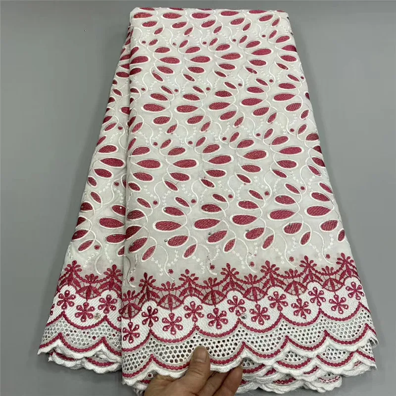 

5 Yard Swiss lace fabric heavy beaded embroidery African lace fabrics 100% cotton fabric Swiss voile lace in Switzerland 3L12311