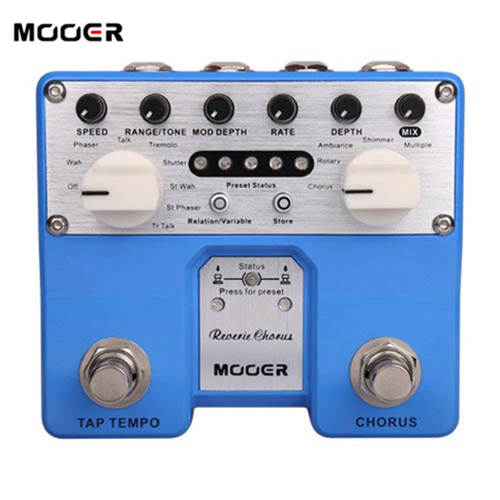 MOOER Reverie педаль для создания эффектов хора на гитаре 5 режимов 8 улучшающих нажмите