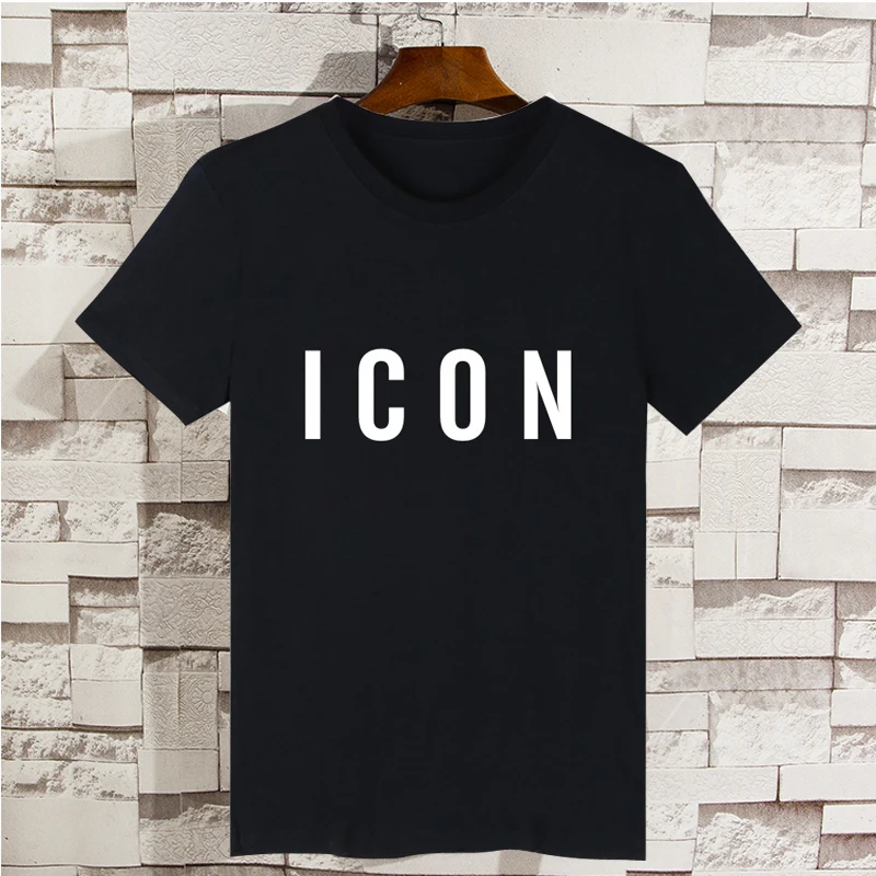 Футболка мужская с забавным принтом иконы модная брендовая Повседневная