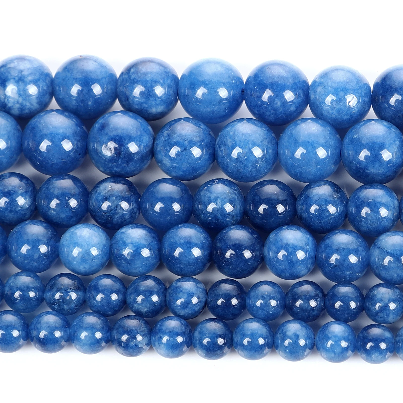 

Whosale Blue Natural Kyanite Stone Beads Charm Round Loose Beads For Jewelry Making DIY Bracelets Necklace 6/8/10 MM