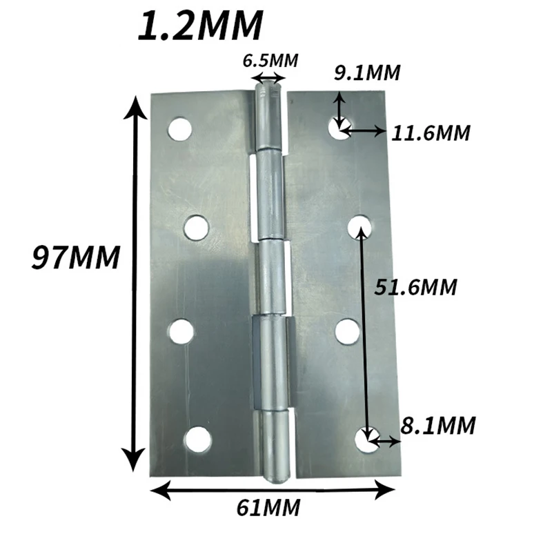 

Folding Butt Hinges Silver Tone Home Wooden Box Hinge Furniture Hardware Windows Hinge For Common Door Leaf Wooden Door Indoor