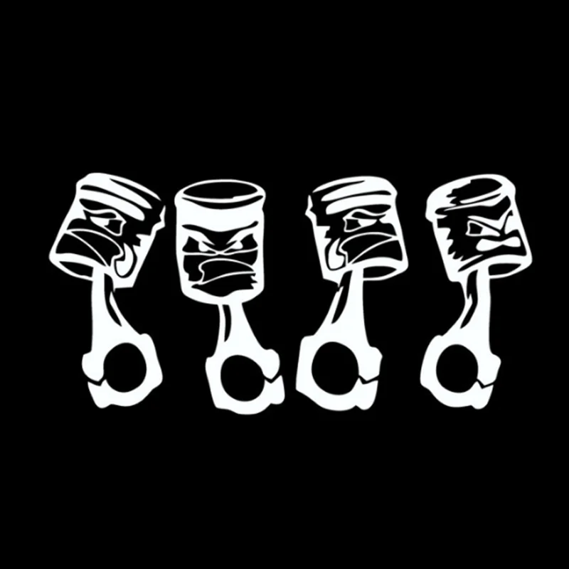 Aliauto 4 X креативные автомобильные Стикеры индивидуальные маленькие поршни