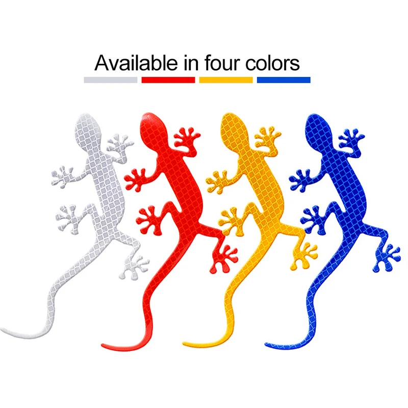 Автомобиль со светоотражающими элементами в форме геккона Предупреждение лента