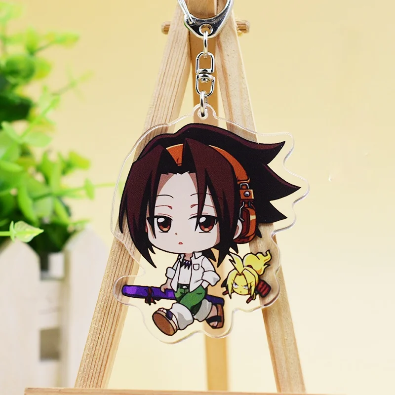 

Anime SHAMAN KING Kawaii Keychain Yoh Asakura Ren Tao Anna Kyoyama Cosplay Acrylic Keychain Figure Keyring Charm Pendant Gift