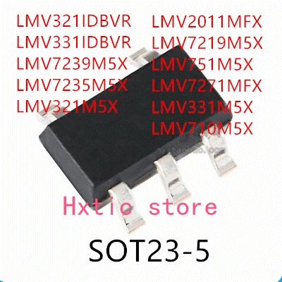 10 шт. LMV321IDBVR LMV331IDBVR LMV7239M5X LMV7235M5X LMV321M5X LMV2011MFX LMV7219M5X LMV751M5X LMV7271MFX LMV331M5X LMV710M5X IC