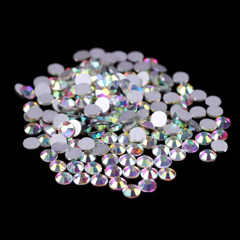 Prajna Crystal AB SS3-SS10 Стразы без горячей фиксации для ногтей s одежды ногти 3D высокое