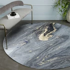 Круглый ковер с абстрактной морской водой, современный напольный коврик для стула, мягкие Противоскользящие коврики для гостиной, декоративный ковер для спальни
