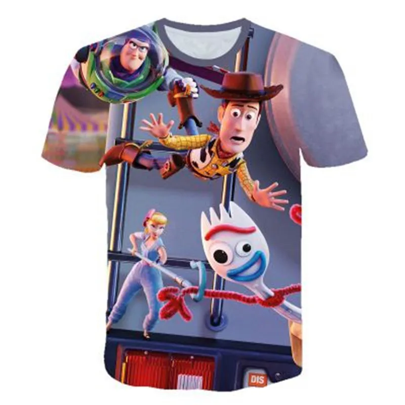 TS3933 Нового мультфильма «История игрушек», 4 3D печатных детская футболка модные летние шорты с длинными рукавами с персонажами из мультфильмов для детей футболка - Цвет: TS3933