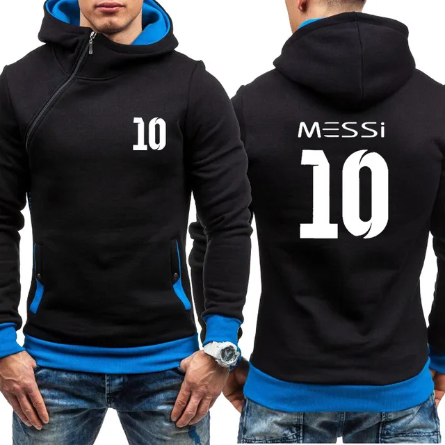 Hoodies Men Sweatshirt Messi 10 Printed Streetwear Zipper Fleece warm Hooded Fashion Casual Jacket Hip Hop Harajuku Tracksuit K |