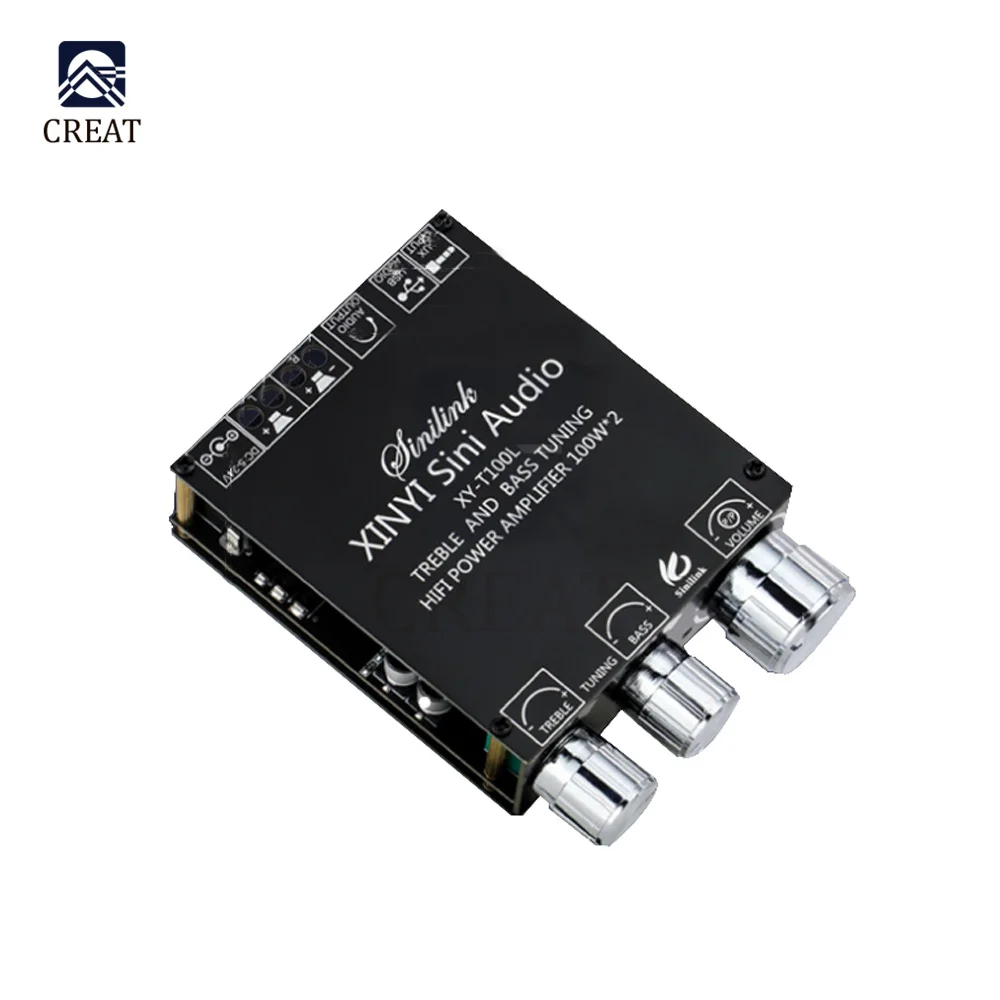 Плата усилителя сабвуфера высокой мощности 2*100 Вт Bluetooth 5 0|Интегральные схемы| |