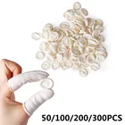 Одноразовые латексные колышки для пальцев из натурального каучука, размеры 20-200, защитные перчатки для пальцев, белые антистатические перчатки для пальцев