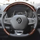 Аксессуары для модификации Renault Koleos Kadjar, сделай сам, имитация персикового дерева, интерьер из кожи, ручная работа, чехол на руль