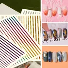 17 цветов, 3D наклейки для ногтей, линейные наклейки для ногтей, геометрический слайдер для дизайна ногтей, украшения