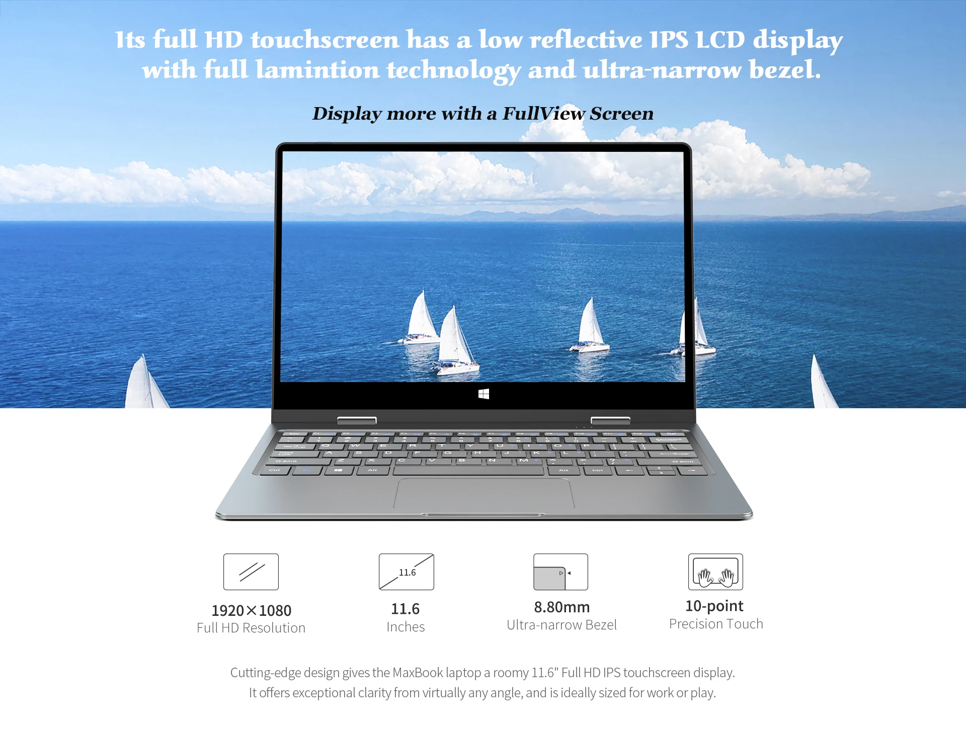 LNMBBS 360 ° ноутбук 11,6 дюймов ноутбук LPDDR4 8 ГБ+ 256 ГБ SSD 1920*1080 FHD ips Камера Двойной Wifi Bluetooth 4,2 сенсорный экран компьютера