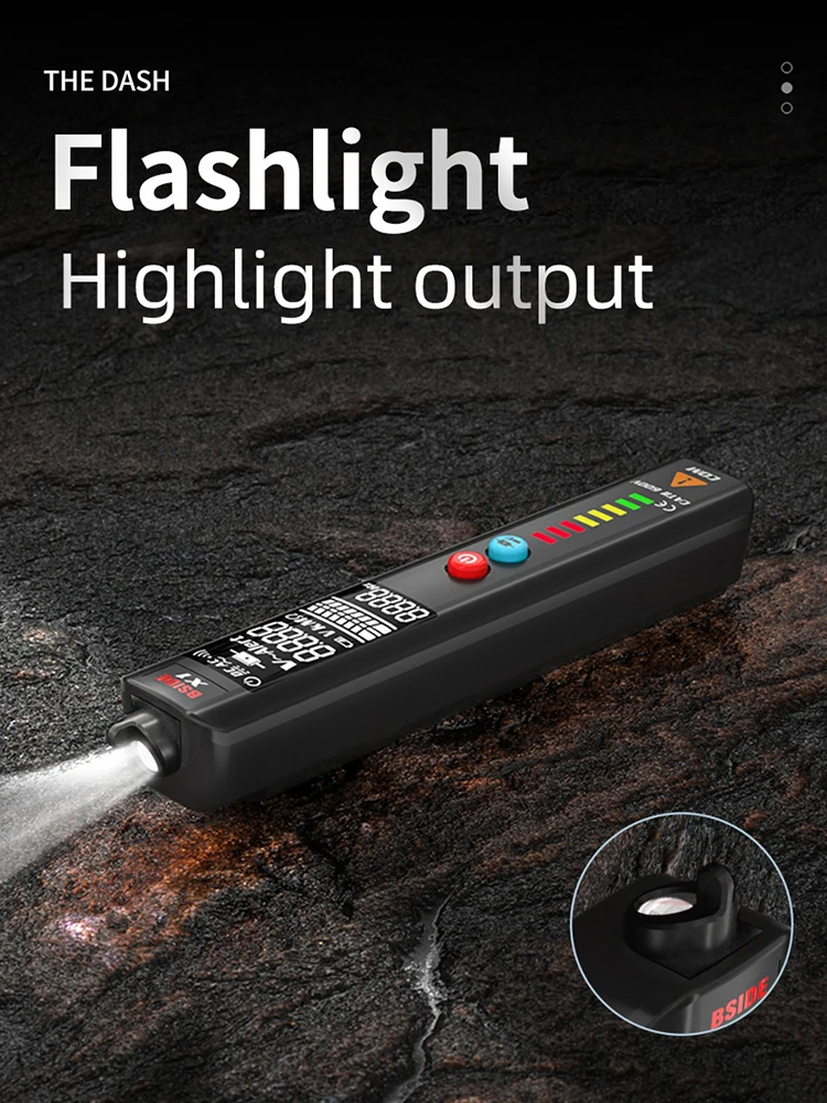 BSIDE Напряжение тестер большой ЖК дисплей живые козы/нейтральный провод проверить