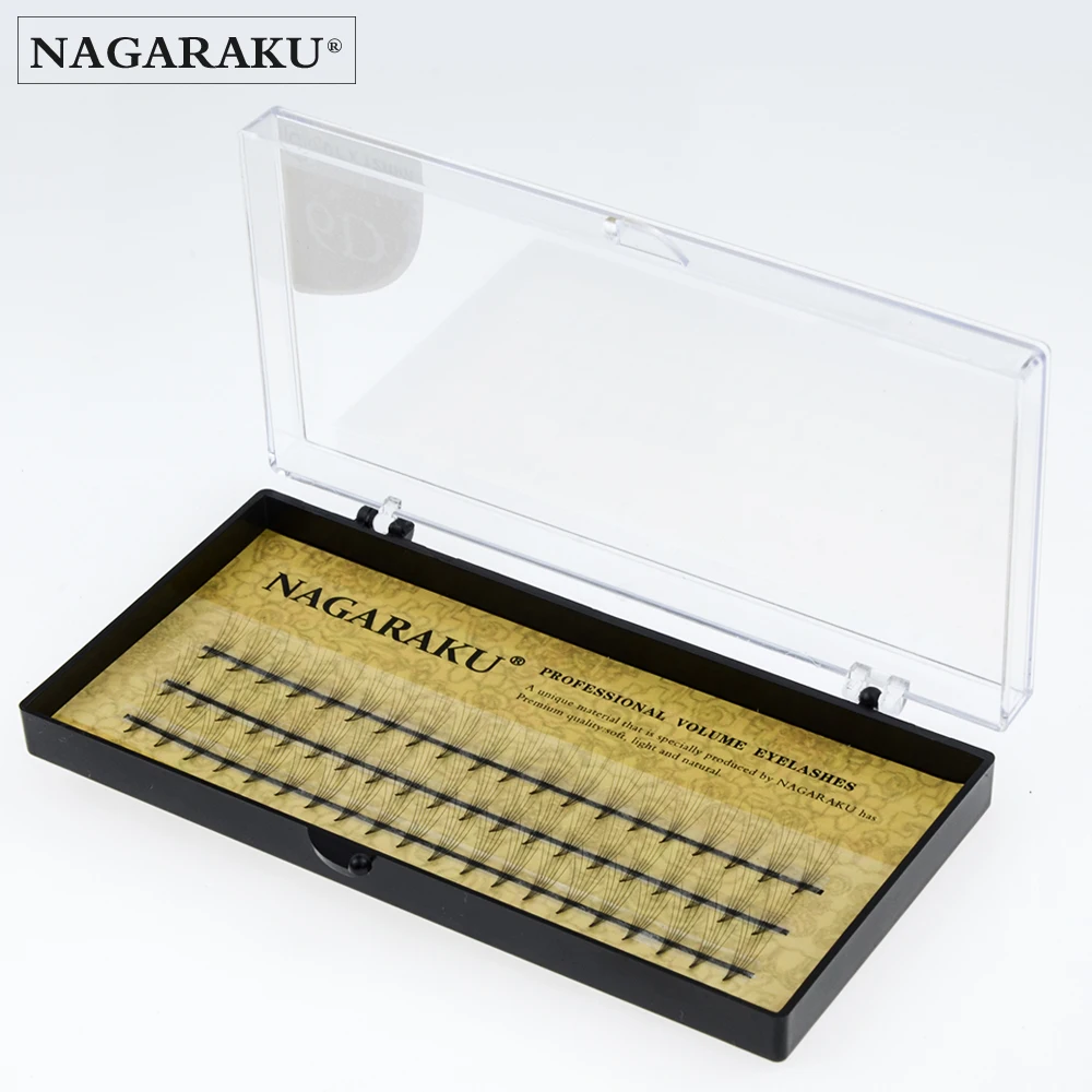 Накладные ресницы NAGARAKU для наращивания 2D/3D/4D/5D/6D короткие объемные искусственные
