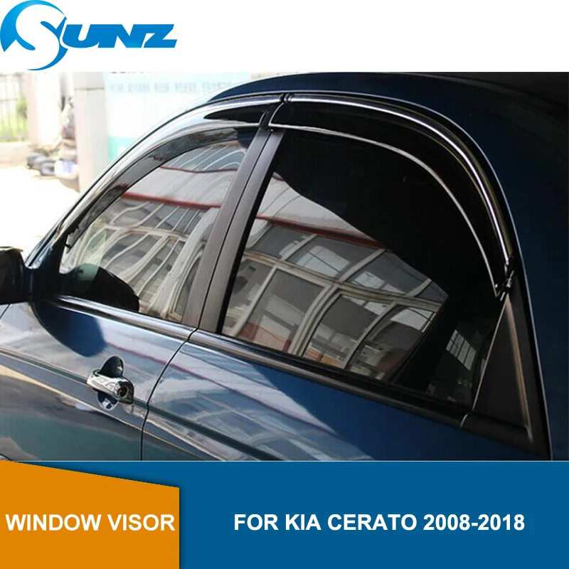 Боковых окон для кіа Cerato седан 2008 2009 2010 2011 2012 2013 2014 2015 2016 2017 2018 дым окно козырек