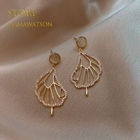 new fashion butterfly wings drop long hanging earrings for women elegant girl tassel earring stylish jewelry personality gift