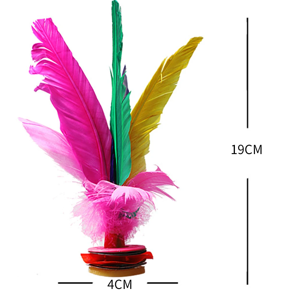 Durable Colorful Chicken Feather Shuttlecock Practical Multi-functional Portable Fitness Exercise Foot Kick China Jianzi | Спорт и