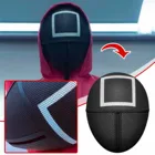 Маскарадная игра квадратный кальмар, маски для лица, черное украшение, быстрая доставка, маски для лица, 6 серий, игра кальмаров