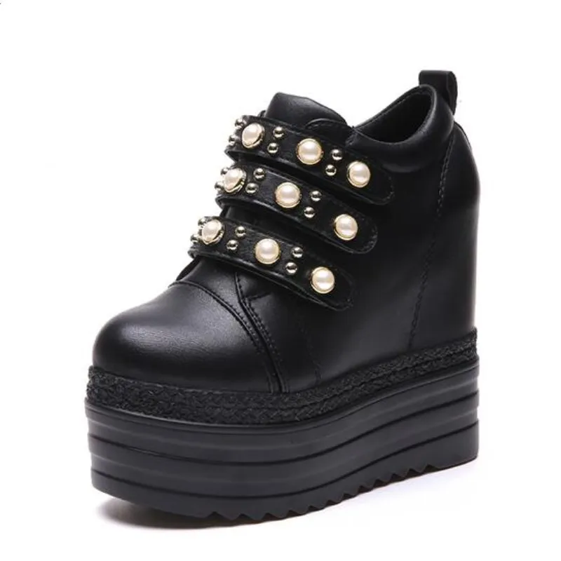 2020 Осенние зимние женские полусапожки Ботинки на высоком каблуке и платформе