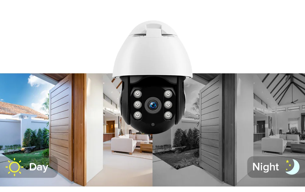 AOUERTK Беспроводная P2PWifi IP камера 1080P PTZ для улицы, автоматическое отслеживание скорости, купольная камера безопасности, поворотная сеть видеонаблюдения