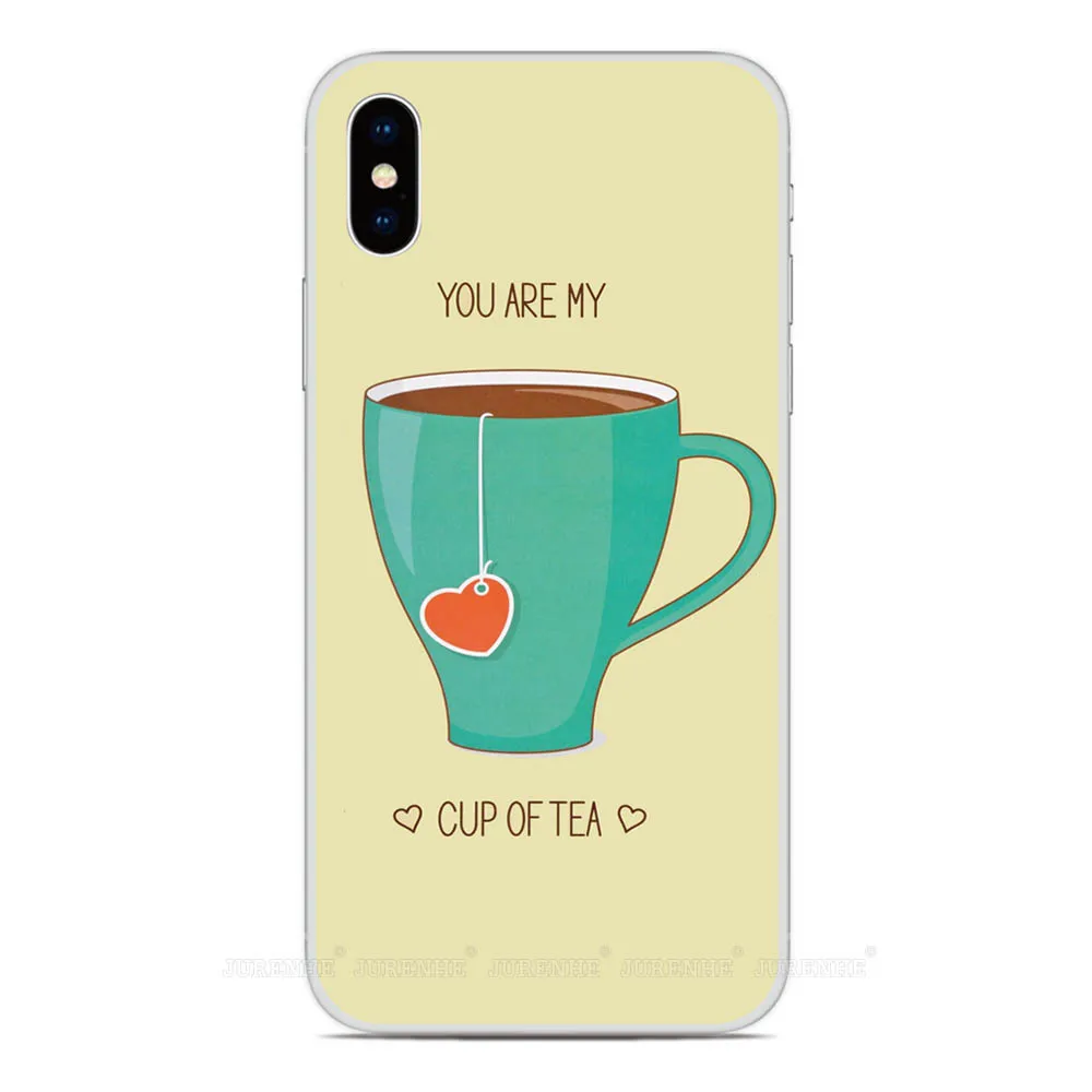 Silicone Funny Tea Coffee Phone Case For Vodafone Smart V11 V10 N10 V8 X9 N8 N9 Lite C9 E8 E9 Prime 6 7 Back Protective Cover | Мобильные
