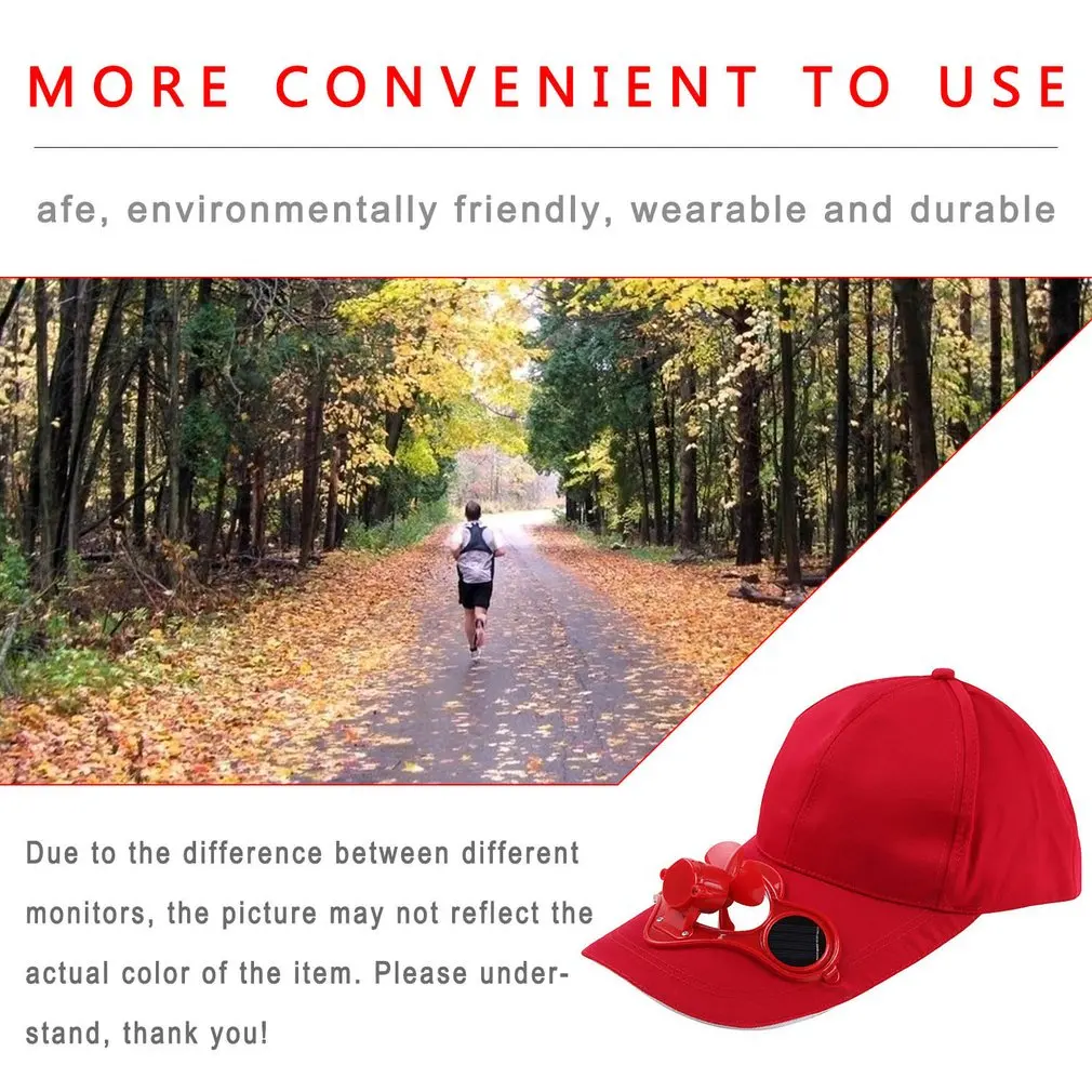 

Sunscreen Powered Fan Hat Summer Outdoor Sports Hat Sun Protection Cap With Solar Fan Bicycle Climbing Baseball Cap