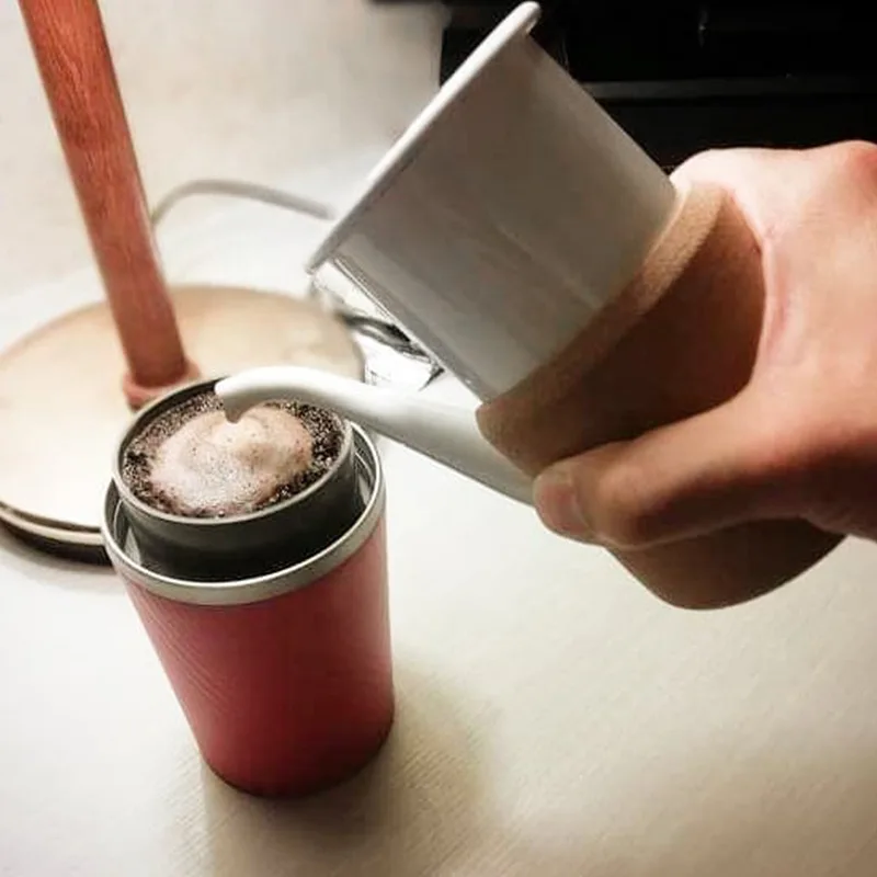 400 мл Корк Кофе горшок Нержавеющая сталь ручной капельная Кофеварка стройные