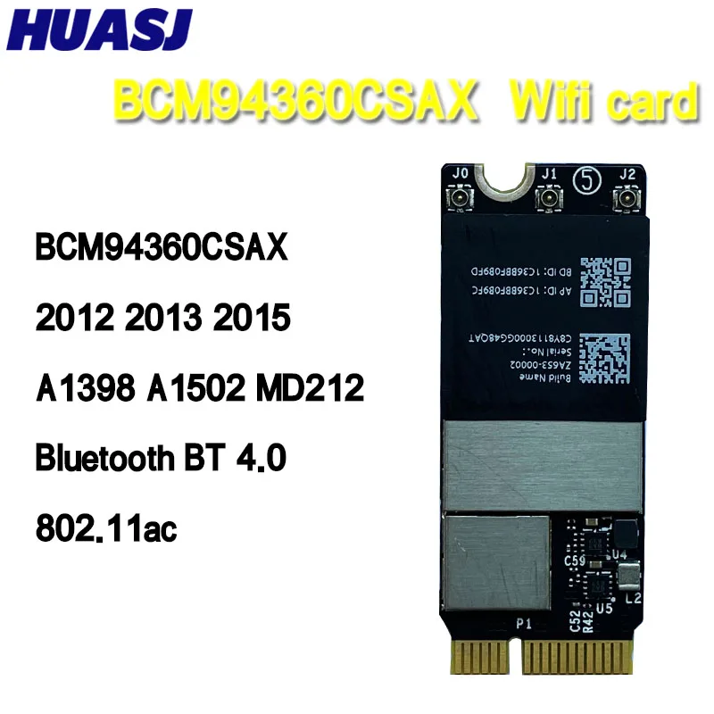 Wi-Fi карта HUASJ BCM94360CS BCM94360CSAX 802.11ac для Pro A1425 A1502 A1398 протестирована BT4.0