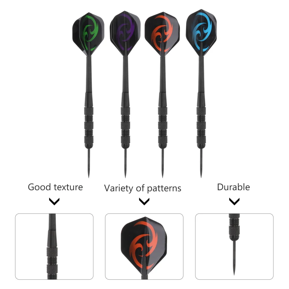 

12pcs Professional High-End Darts Steel Tip Darts 20g Pin-type Darts Sports Supplies (Black)