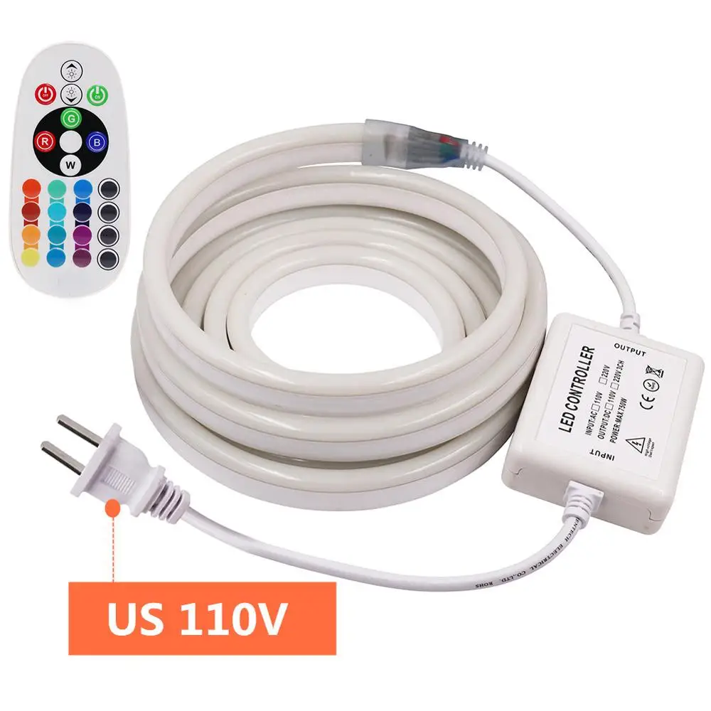 RGB неоновая лента водонепроницаемая вывеска гибкая светодиодная с ИК пультом