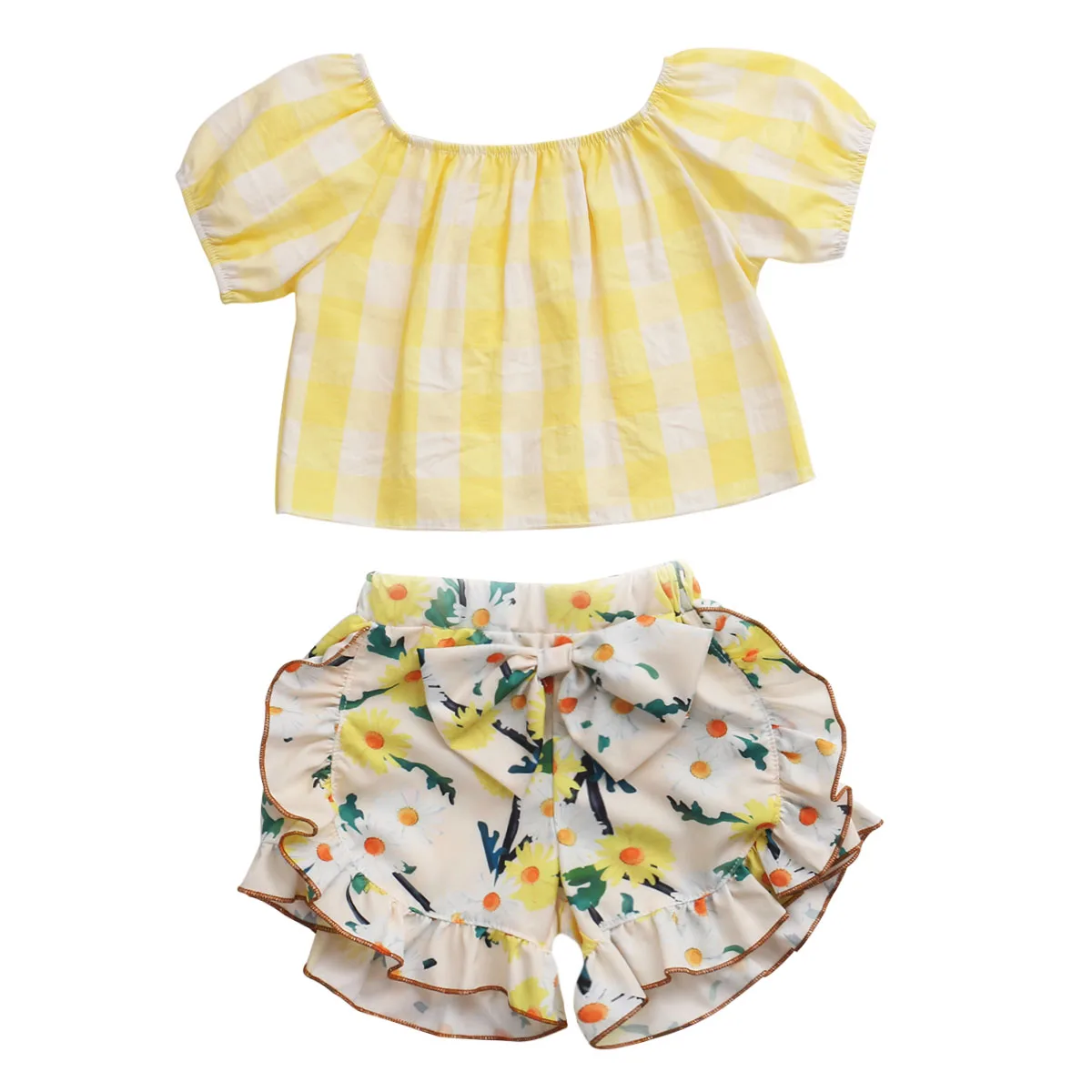 Детский летний Повседневный хлопковый топ для девочек с коротким рукавом и