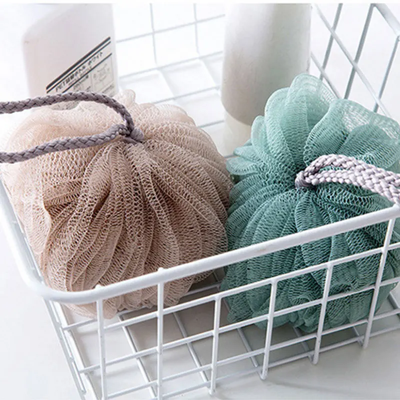 Мягкая губка для ванны и душа отшелушивающий шар из люфы сетчатый пуф тела