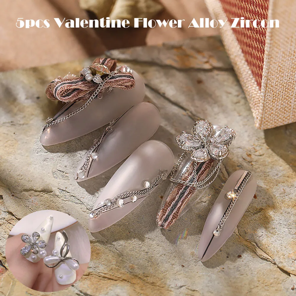 

Glitters Crystals Flower Alloy Zircon DIY Nail Art Decoration Nail Art Rhinestone Nail Jewelry Manicure Accessories