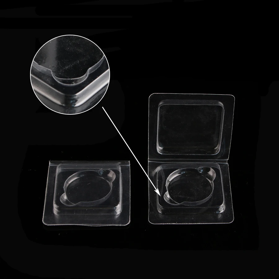 ПВХ раскладушка Пластик блистер палитры теней для век Пресс кастрюли тени