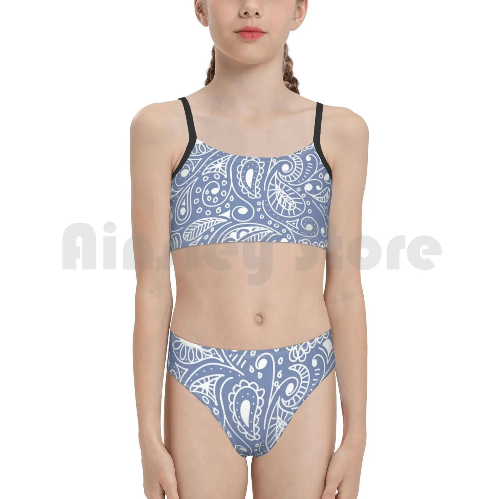 Пейсли каракулей купальник бикини Мягкий Высокая Талия каляки каракули дизайн