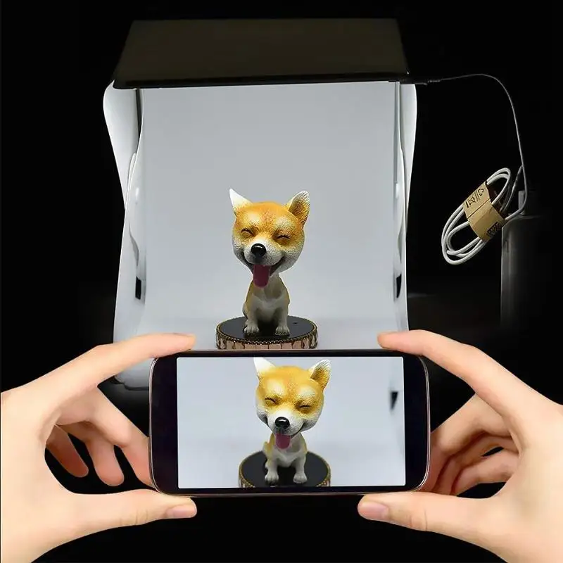 Складной лайтбокс с 2 светодиодный 20 х20 см 6 цветов портативный диффузный