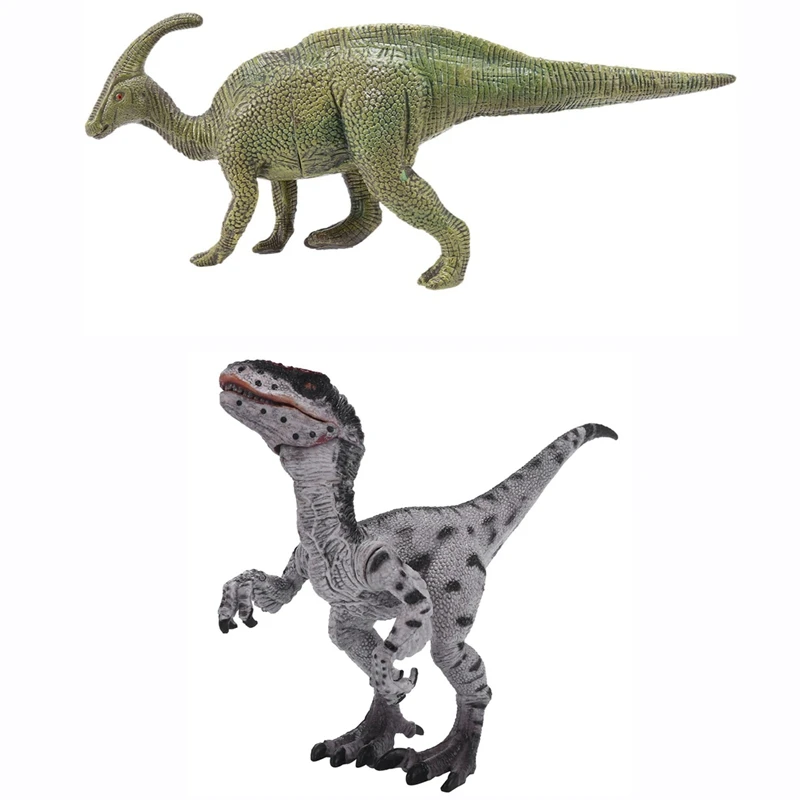 

Фигурки динозавров дикой природы большого размера, экшн-фигурки, подарок для мальчика, зеленый Велоцираптор Юрского периода, экшн-игрушки