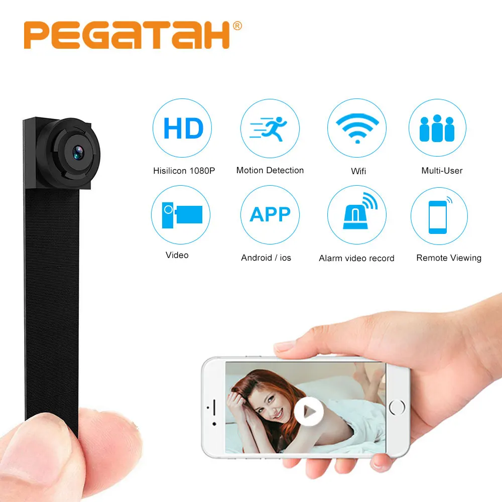 

1080P Mini Wifi Wireless Camera HD P2P 128G TF Card slot video Sound Recording Motion Detection Security Camera 3.6mm lens